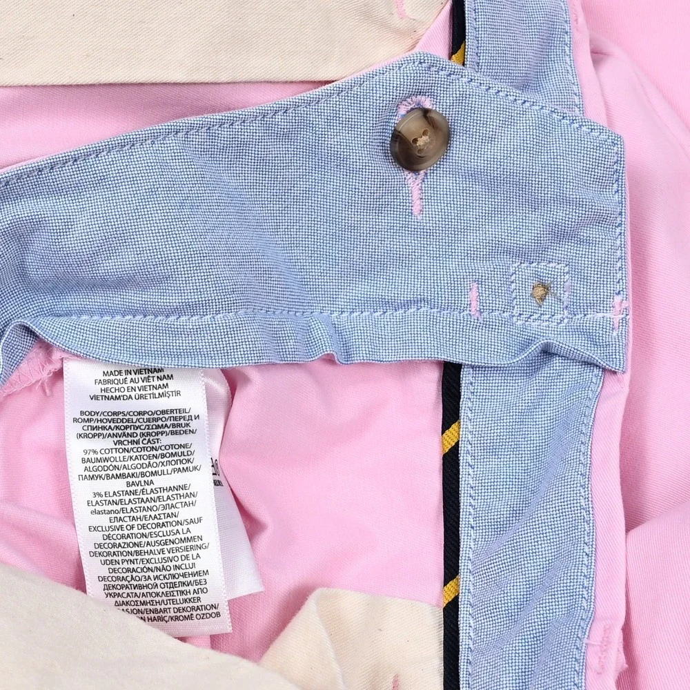 Polo Ralph Luaren Stretch Straight Fit Chino Pants Pink Men's 36x32 (37x31)